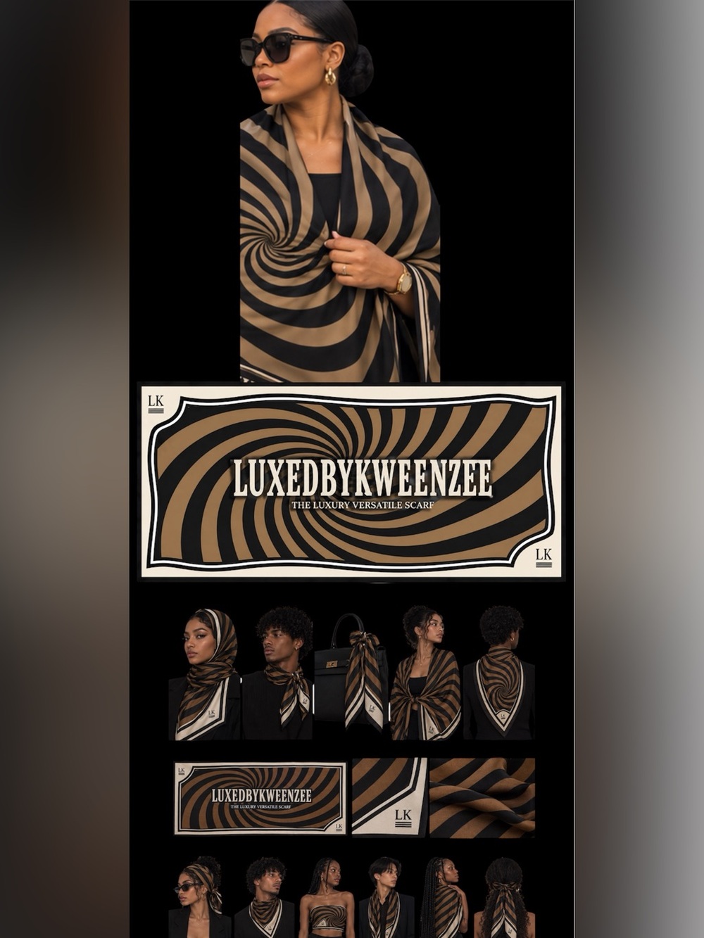 LUXEDBYKWEENZEE The Versatile LuxuryScarf | Unisex | All-Season | Coming Soon